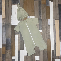 Полукомбинезон-песочник на молнии Шалфей RinaAmari