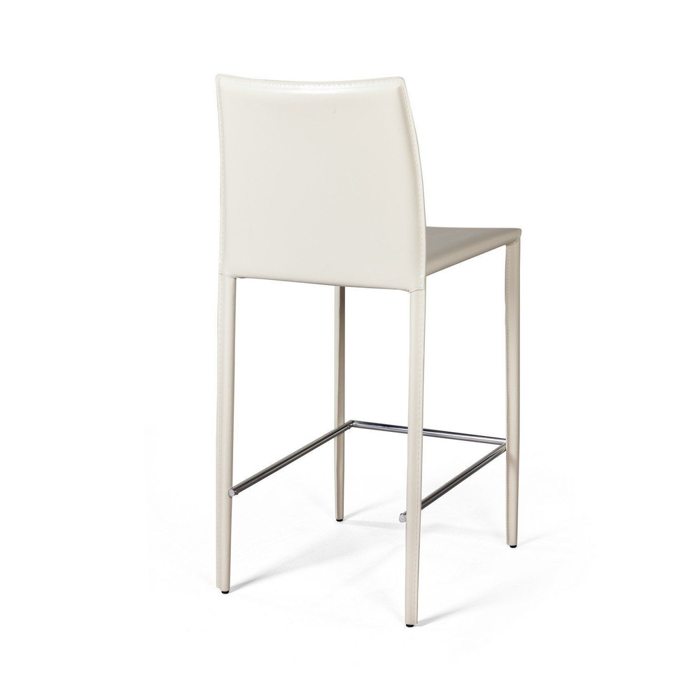 Стул полубарный Rolf, кожа бежевый