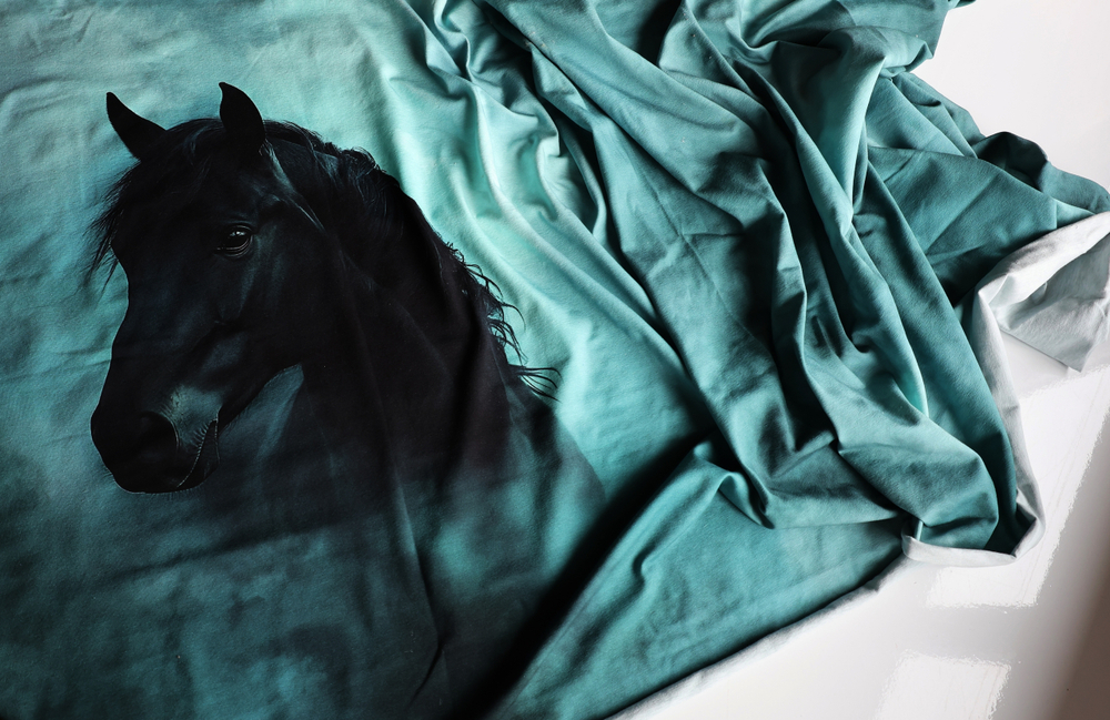 ЧЕРНЫЙ КОНЬ - Кулирка с лайкрой, компакт пенье (ДЖ66 Маша)