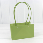 Пакет подарочный 22х13,5х10,5 Ваза для цветов (Зеленый)