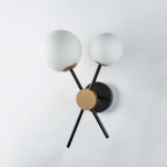 815620 Бра CROCO 2х40W E14 ЧЕРНЫЙ МАТОВЫЙ/ЗОЛОТО