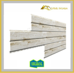 Сайдинг металлический L -Брус ХL ECOSTEEL Матовый 0.5мм Беленый дуб (в наличии)