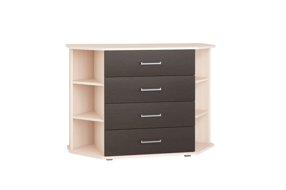 Комод угловой Катрин 7, венге/дуб молочный