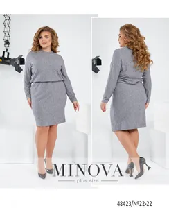 Платье 22-22-серый Minova