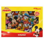 Кубики 12шт. Disney "Микки Маус" (Степ пазл)