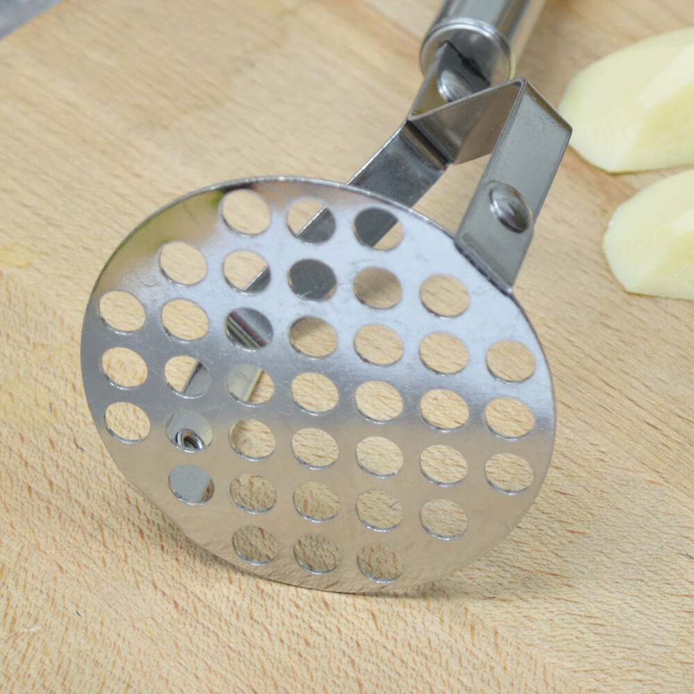 Картофелемялка нерж с металлической ручкой 8,5*30см