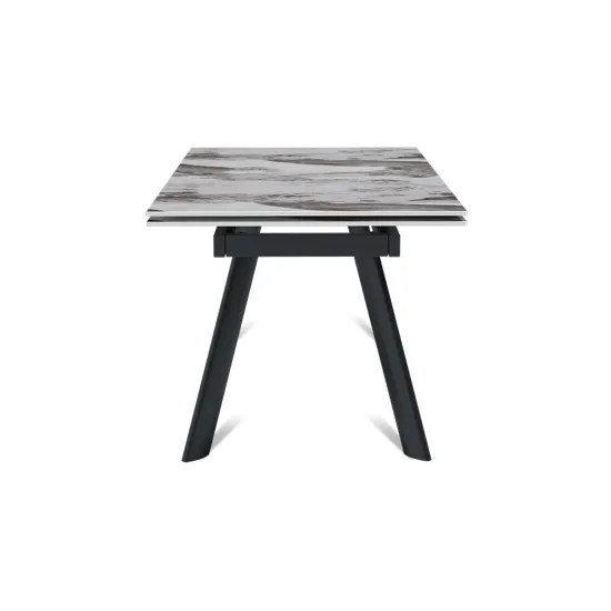 Стол "СТОУН" 140-220, керамика Pandora глянцевый , опоры черный муар