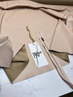 Перфорированная эко-кожа (100%полиуретан/основа полиэстер, Пудровый ренессанс, 145, 210 гр/м2)