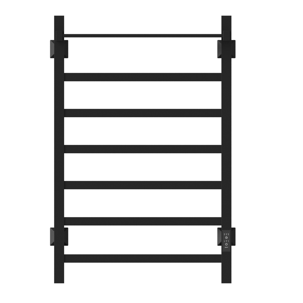 Полотенцесушитель MIXLINE TRIUMPH  80х50 (таймер, 481Вт, 6 перекладин + ПОЛКА) электрический ЧЕРНЫЙ