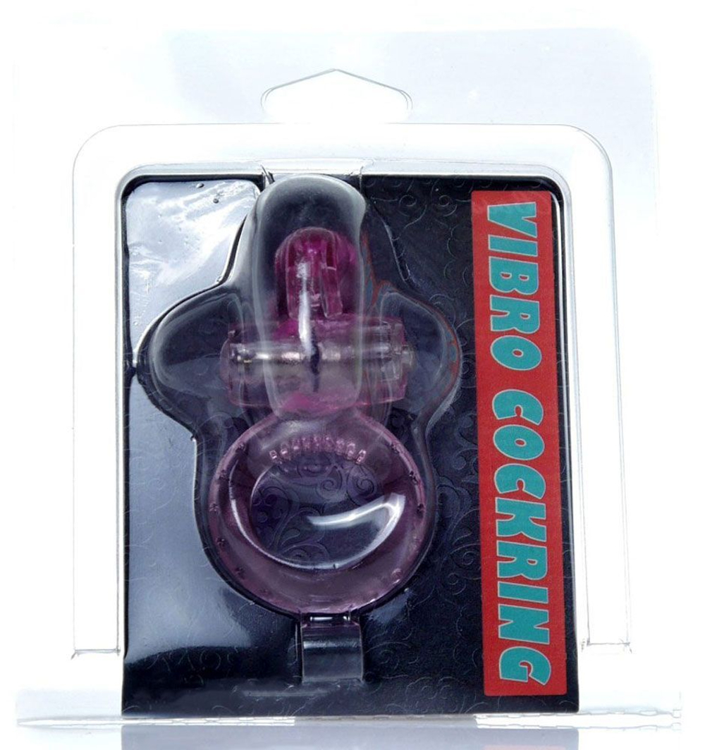 Розовое эрекционное виброкольцо с клиторальным зайчиком (Цвет: розовый)