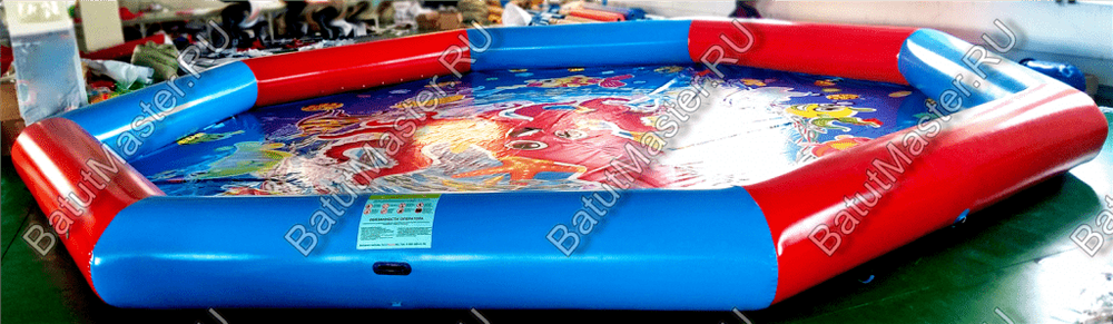 Надувной бассейн "Восьмигранник", 9*9*0.65 м, с принт-печатью на дне