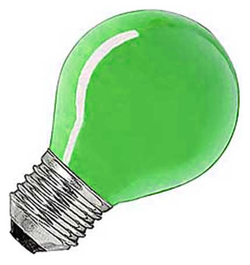 Лампа накаливания обычная 15W R45 Е27 -цвет в ассортименте