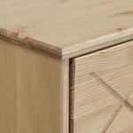 Камин декоративный светодиодный Абау, стеллаж с ящиком из массива сосны, полка декоративная с подсветкой, натуральный бейц