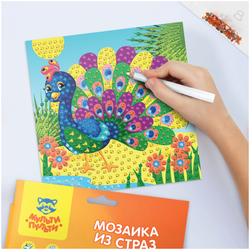 Мозаика из страз Мульти-Пульти "Павлин"