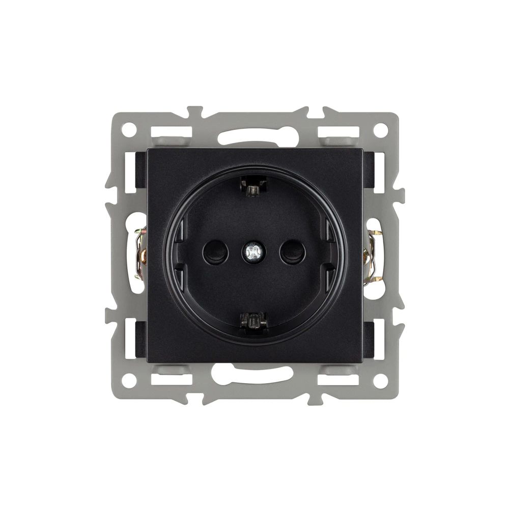 Механизм электрической розетки SCT-MEU1-PL-BK (250V, 16A) (Arlight, -) 043731