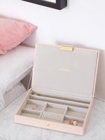 Органайзер для украшений Stackers Classic Jewellery Box Lid - Taupe Woven (Sage Green / светло-зеленый / Sage Green)