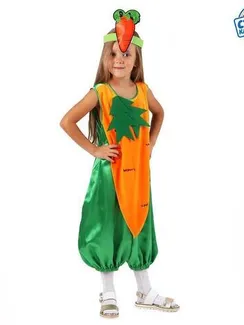 Карнавальный костюм «Морковь», комбинезон, маска, р. 30, рост 98-116 см