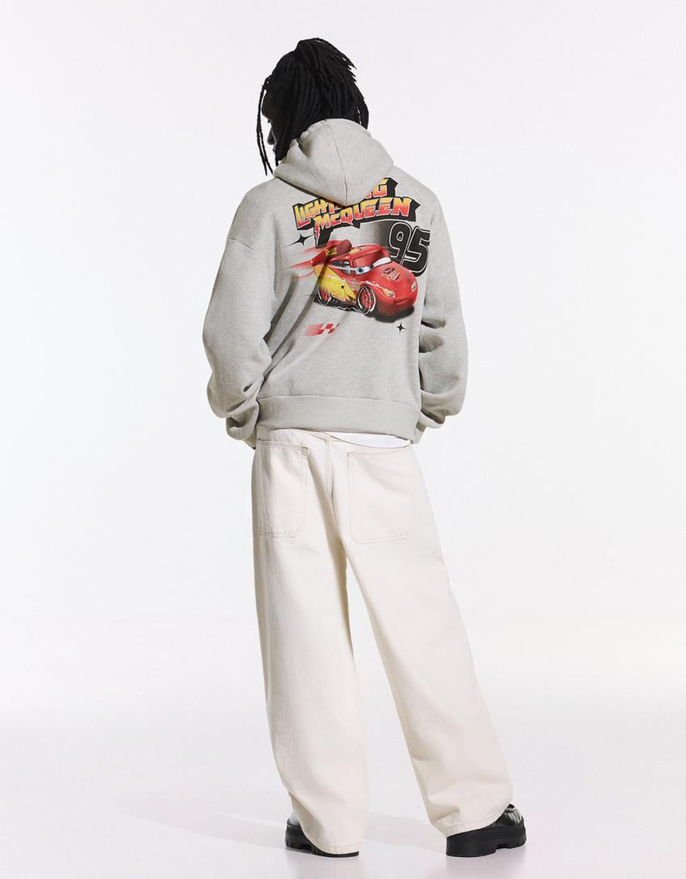 BERSHKA Худи с принтом McQueen, серый