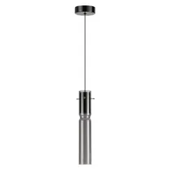 5058/5L PENDANT ODL24 385 черный/дымчатый/металл/стекло Подвес LED 5W 3000K SCROW