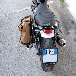 Unitgarage Боковая сумка из кожи + левый держатель Triumph Speed Twin 1200 (2019 + )