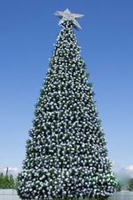 Уличная елка каркасная "Уральская сосна" (бело-зеленая леска) от 4 до 30 м