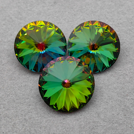 Swarovski 1122 Rivoli, Crystal Vitrail Medium F