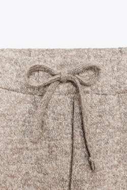 ZARA ШИРОКИЕ БРЮКИ В РУСТИК, СЕРО-КОРИЧНЕВЫЙ