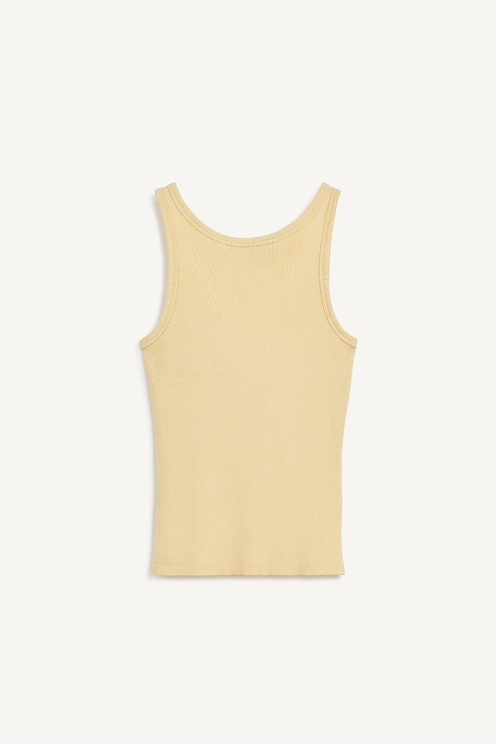 ZARA ТОП ИЗ СМЕСОВОГО ХЛОПКА, ЦВЕТ СЛИВОЧНОГО МАСЛА