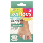 ZenToes, Гелевые колпачки, маленькие, серые, 2 шт. В упаковке