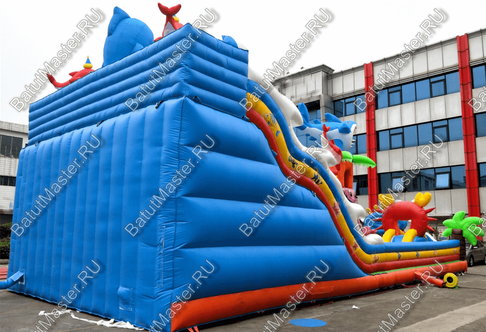 Коммерческий надувной батут "На морском дне" 16*8*8 м