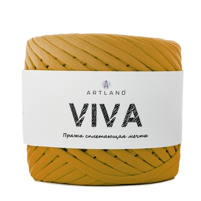 Трикотажная пряжа Viva, 100% х/б, 300 гр, 100 м, горчица