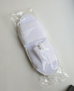 Тапочки махровые с открытым мысом, подошва "ЭВА" (двусторонняя махра)