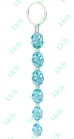 Анальная цепочка SWIRL голубого цвета