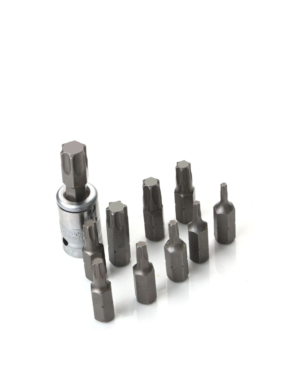 Набор инструментов / Набор головок E-Torx 34 предмета, гнездо, штекер, биты E-torx, 1/4'', 3/8''