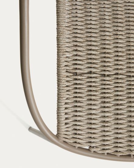 Стул уличный Atrani из стали и веревки цвета таупе