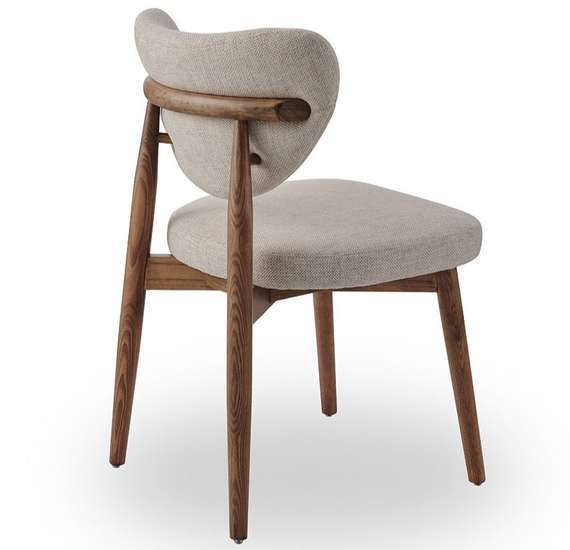 Стул Holmes 3, бежевый, ножки орех