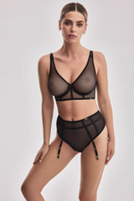 Трусики-стринги с пажами Sono (Размер: 40) (Цвет: черный)