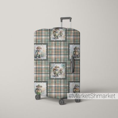 Чехол для чемодана, с мешочком для хранения с принтом 