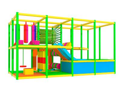 Детский игровой лабиринт с крышей «Планета игр» 4,92×2,46×3,8 м