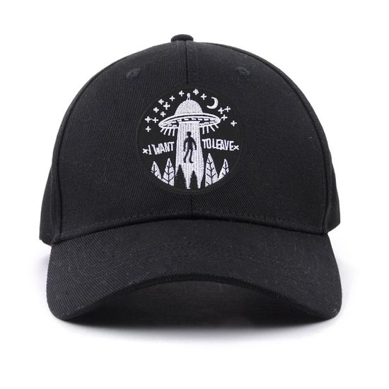 Нашивка термоаппликация на одежду и на рюкзак. I want to leave, НЛО, космос