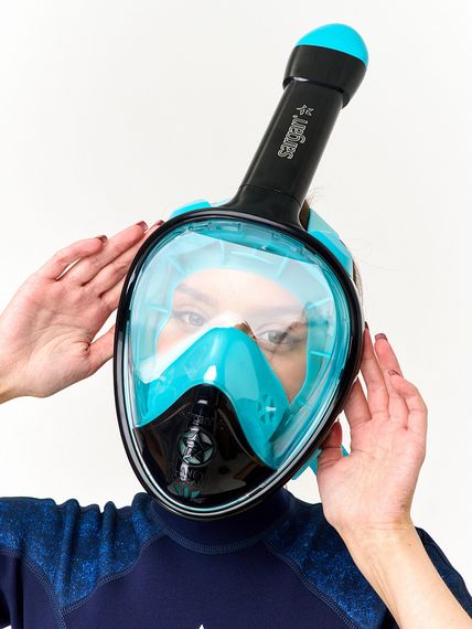 Маска полнолицевая Sargan Планета океан 2.0 черный/бирюзовый