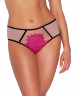 Трусики-слипы с ярким кружевом с ресничками (Размер: XXXL) (Цвет: розовый)