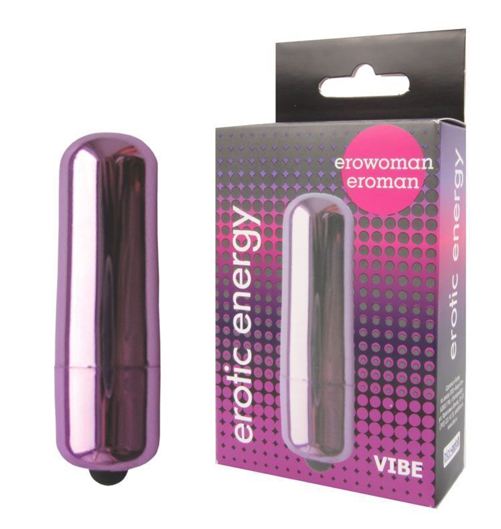 Фиолетовая гладкая вибропуля Erowoman-Eroman - 5,5 см. (Цвет: фиолетовый)