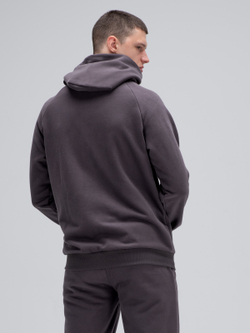 Костюм мужской спортивный на молнии (без начеса). Графит