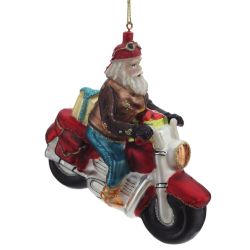 GAEM Украшение новогоднее "Дед Мороз на байке", L12 W5,5 H11,5 см