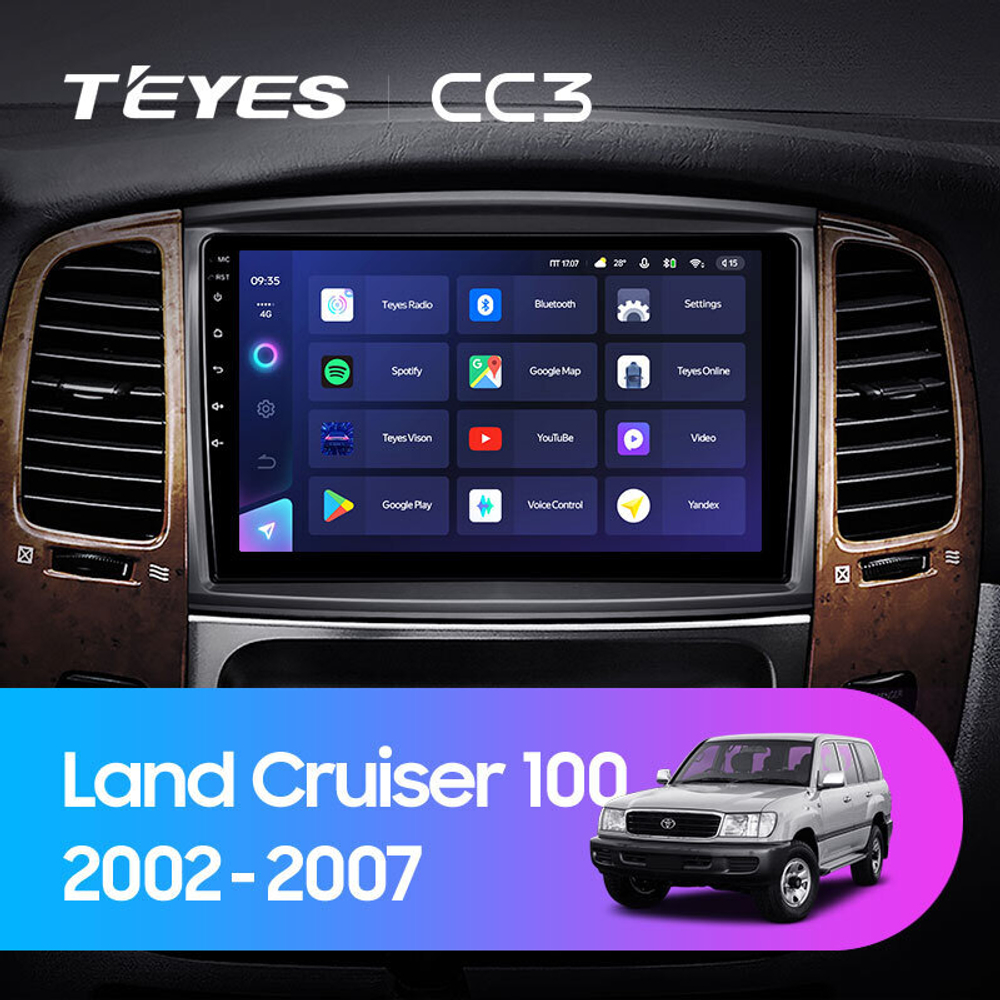 Teyes CC3 10,2"для Toyota Land Cruiser 100, Lexus LX 2002-2007