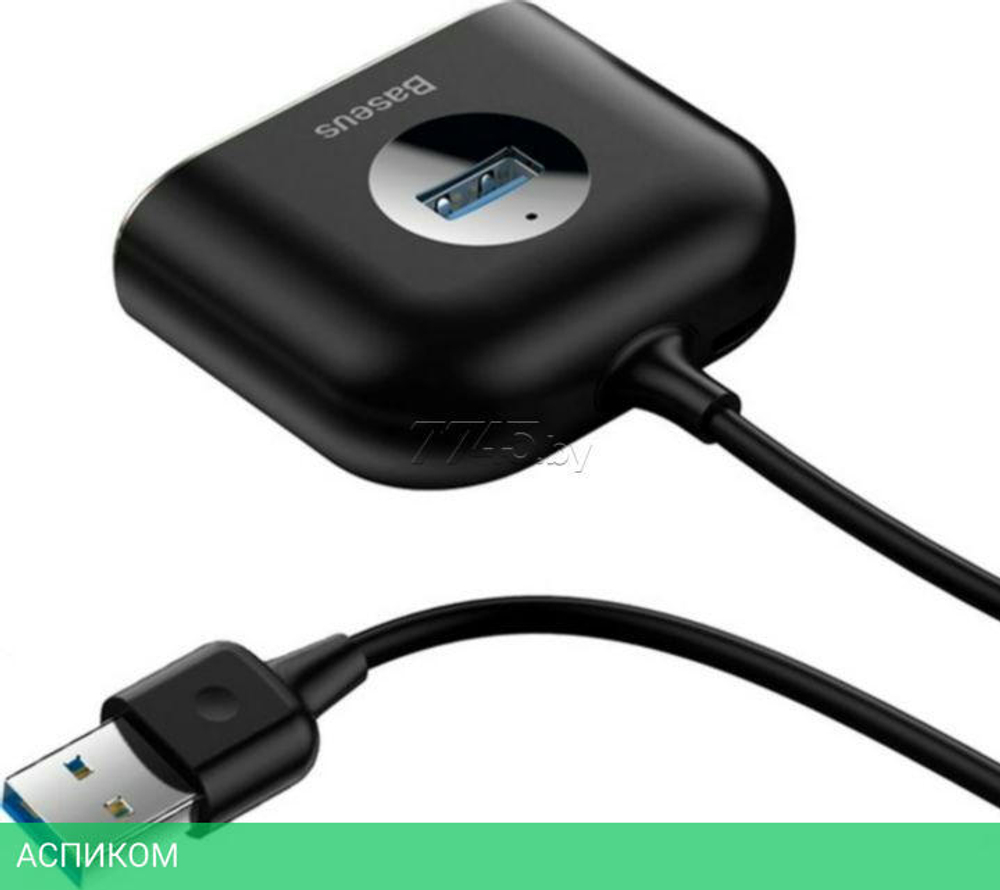 USB-хаб Baseus Square Round Black (CAHUB-AY01)