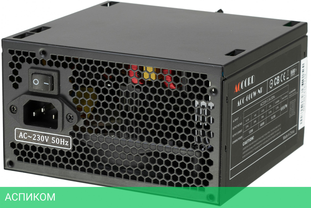 Блок питания Accord ACC-600W-NP 600W