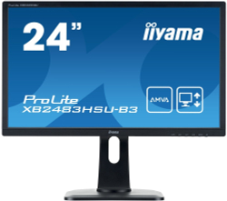 Монитор Iiyama 24;; ProLite XB2483HSU-B3 1920x1080 A-MVA WLED 75Гц 4ms VGA HDMI DisplayPort