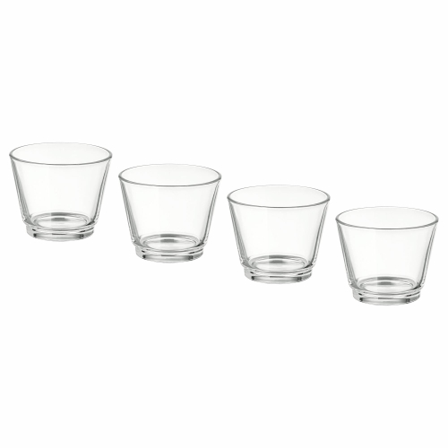 Набор подсвечников IKEA GALEJ (ГАЛЕЙ), Стекло, Прозрачный, 6 см, 4 шт